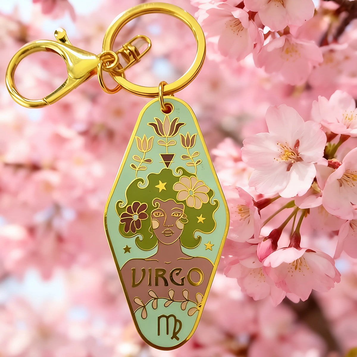 Zodiac Constellation Enamel Metal Keychain | Horoscope Gift