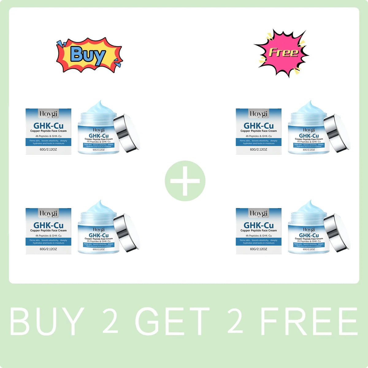 4% GHK-Cu Copper Peptide Face Cream – Firming & Hydrating