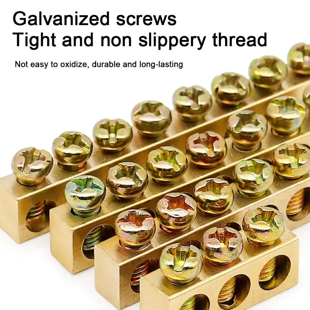 Copper Bus Bar Terminal Block – Brass Screw Wire Connector