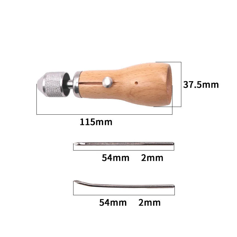 DIY Leather Hand Stitcher – Waxed Thread Edge Sewing Tool
