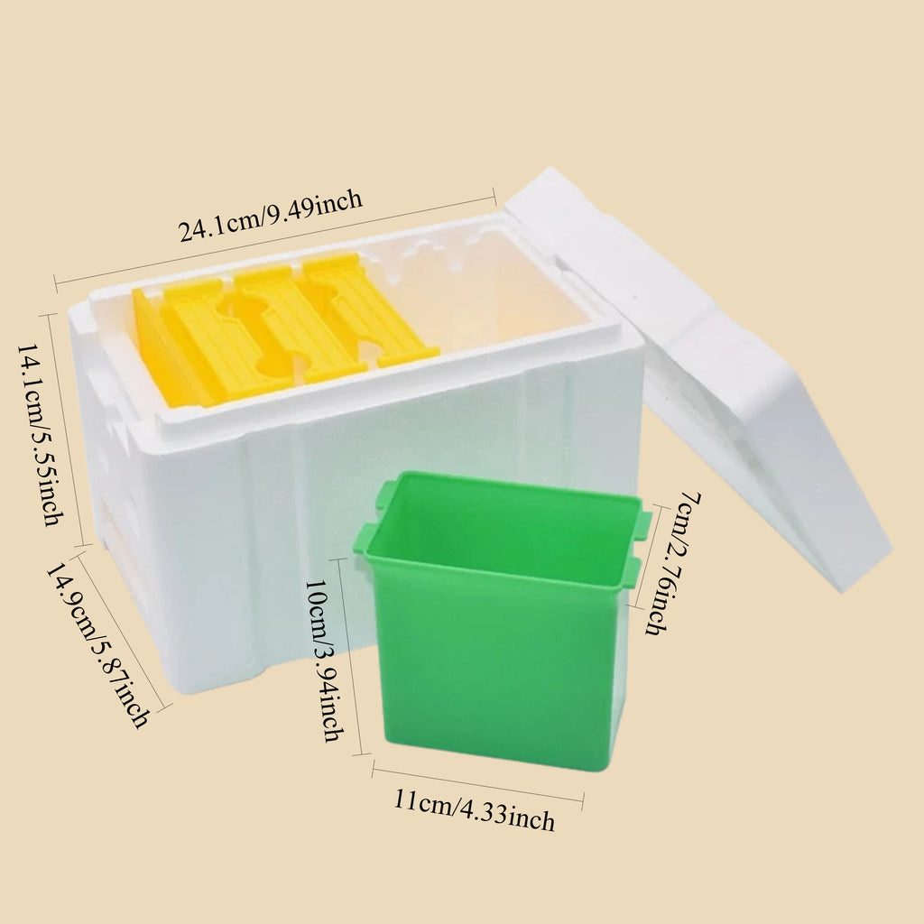 Queen Bee Breeding Box with Mating Chamber – Foam Nuc Hive
