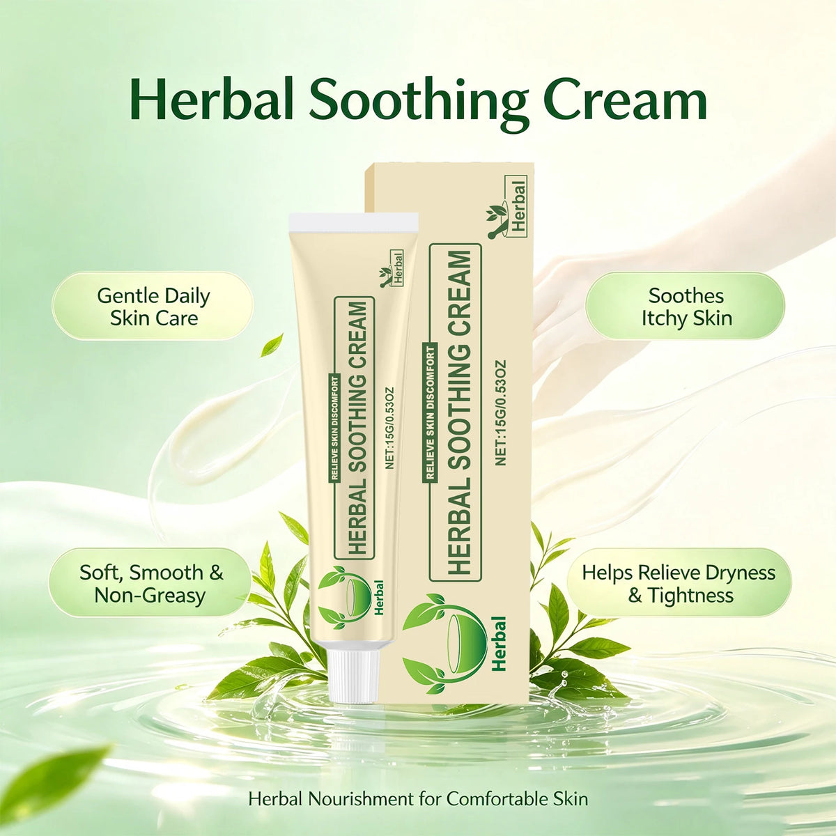 Herbal Soothing Cream – Hydrating Body & Face Moisturizer