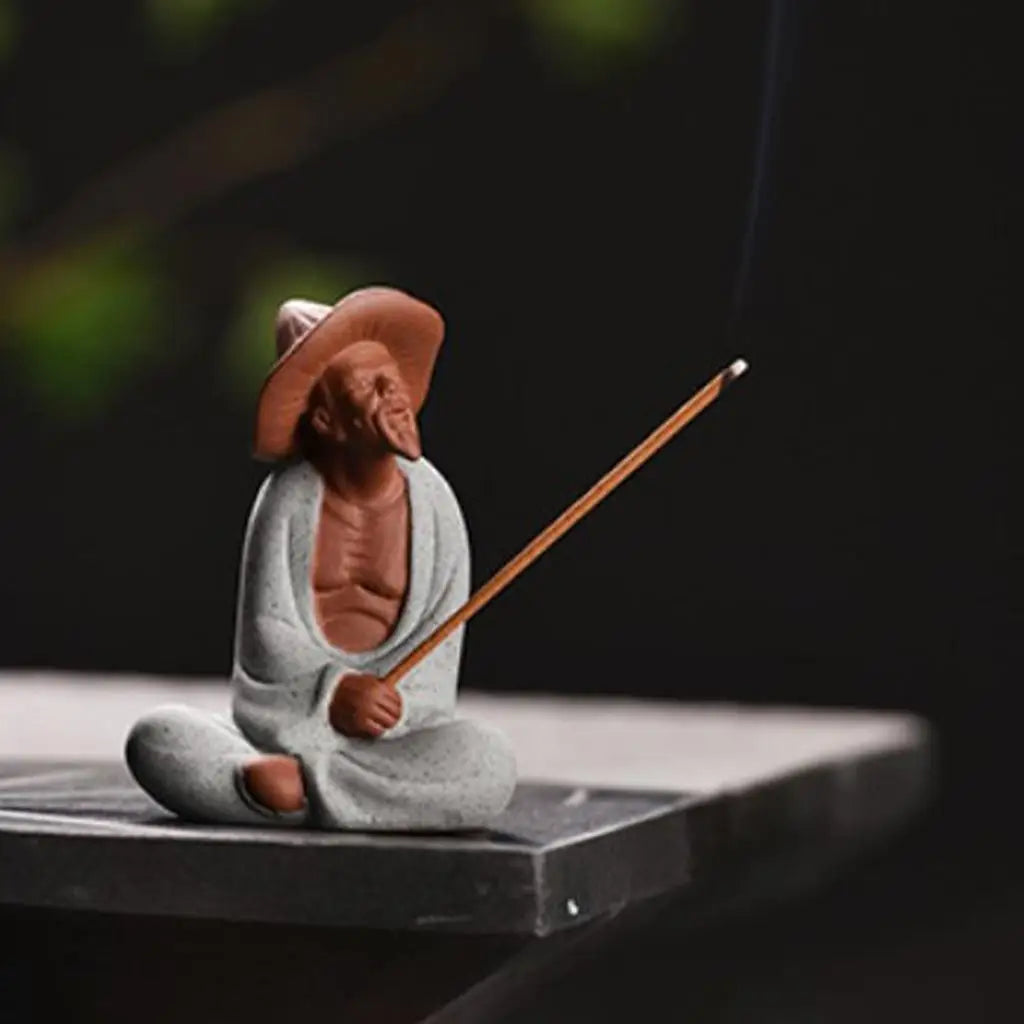 Kesoto Ceramic Tea Pet Figurine | Jiang Taigong Zen Desk Statue