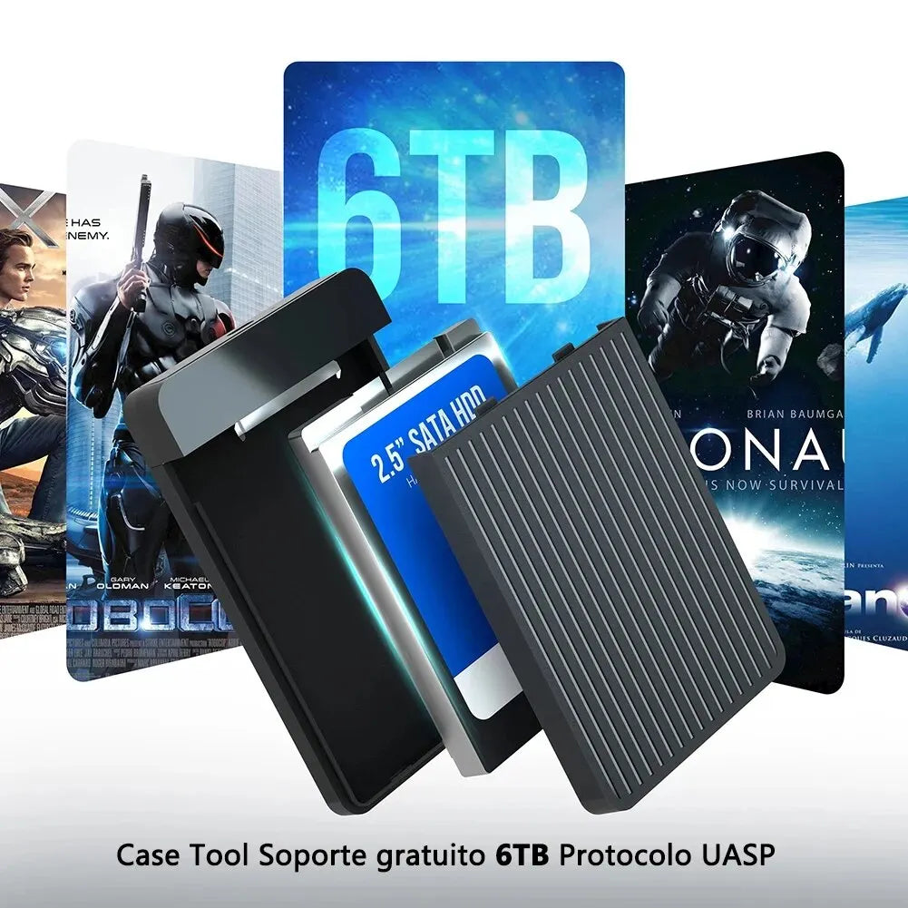 2.5" SATA to USB 3.1/3.0 HDD SSD External Enclosure – 6Gbps