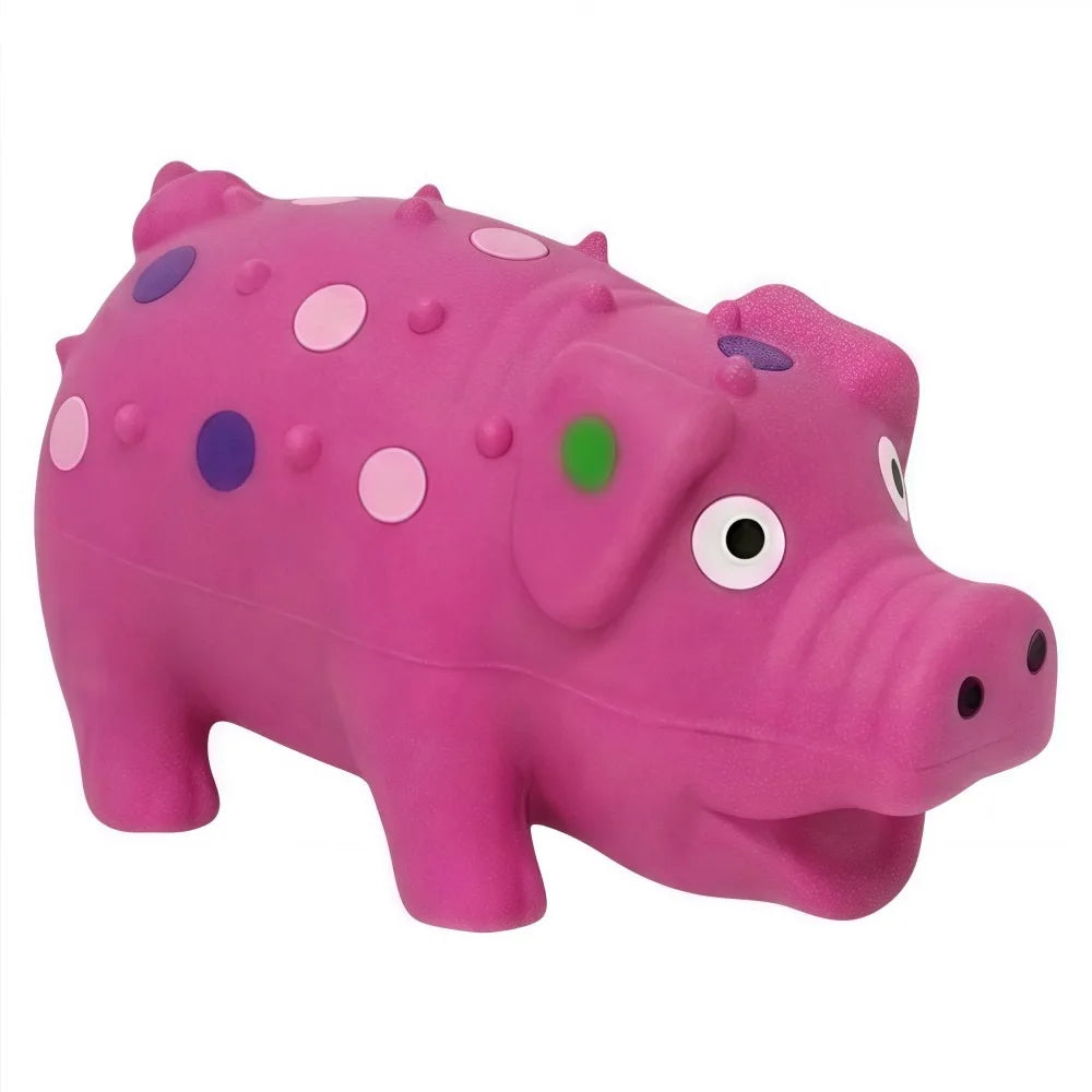 Squeaky Pig Dog Toy – 4" Soft Latex Chew Toy for Dogs