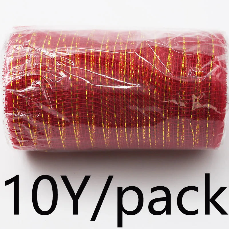 Christmas Mesh Ribbon 15cm 10 Yards – Organza DIY Garland