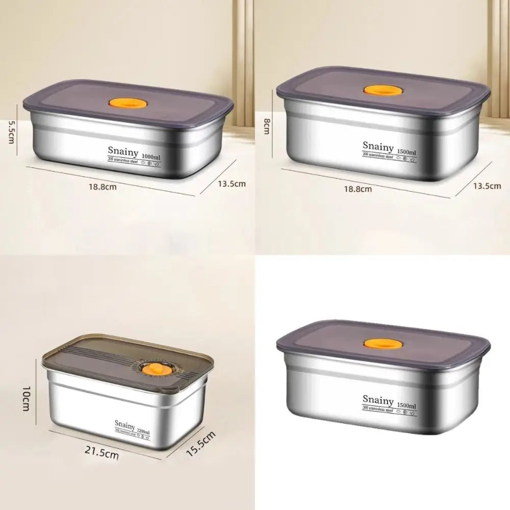 Stainless Steel Leak-Proof Bento Lunch Box – 3 Sizes