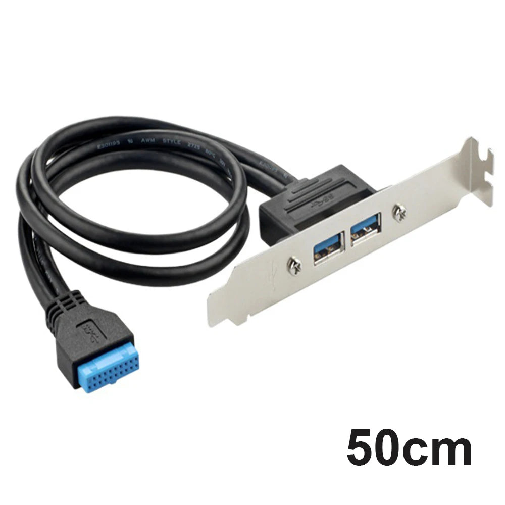 USB 3.0 to 20-Pin Motherboard Back Panel Adapter Cable 50cm