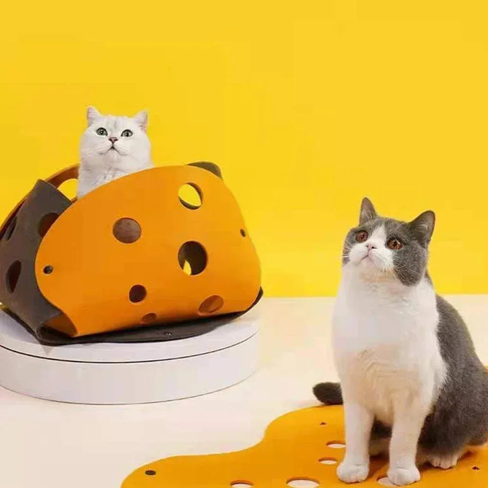 Modular Felt Cat Tunnel – Collapsible Interactive Kitten Play House