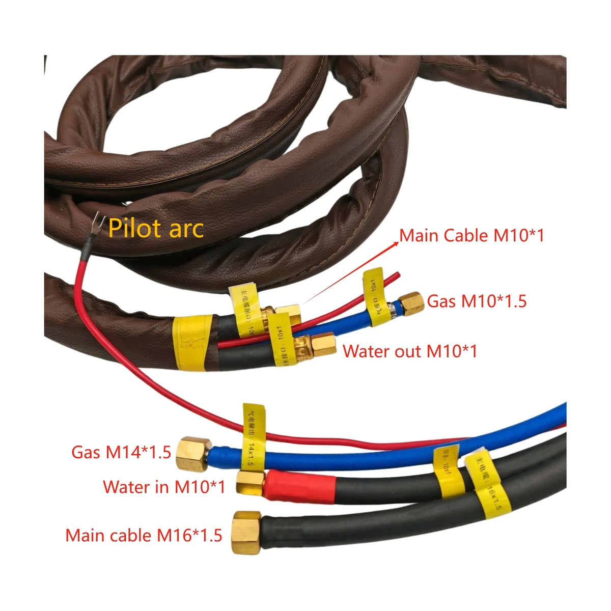 4m Plasma Torch Cable HuanYuan Connector – CNC LGK200 LGK300