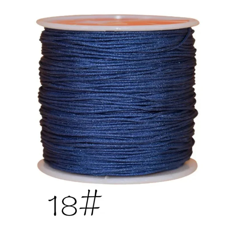 0.8mm Nylon Braided Cord Chinese Knot Macrame String 45M