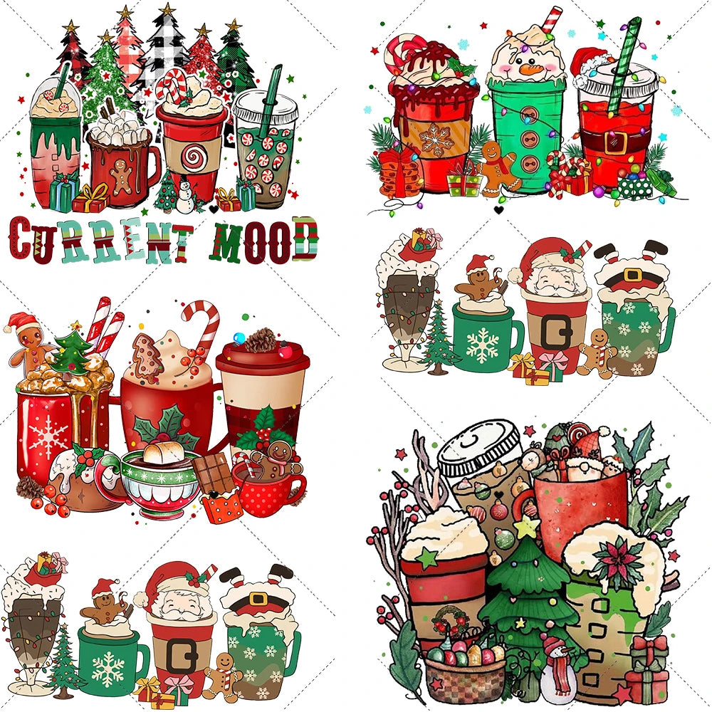 Christmas Hot Cocoa Iron-On Patch – DIY Heat Transfer Sticker