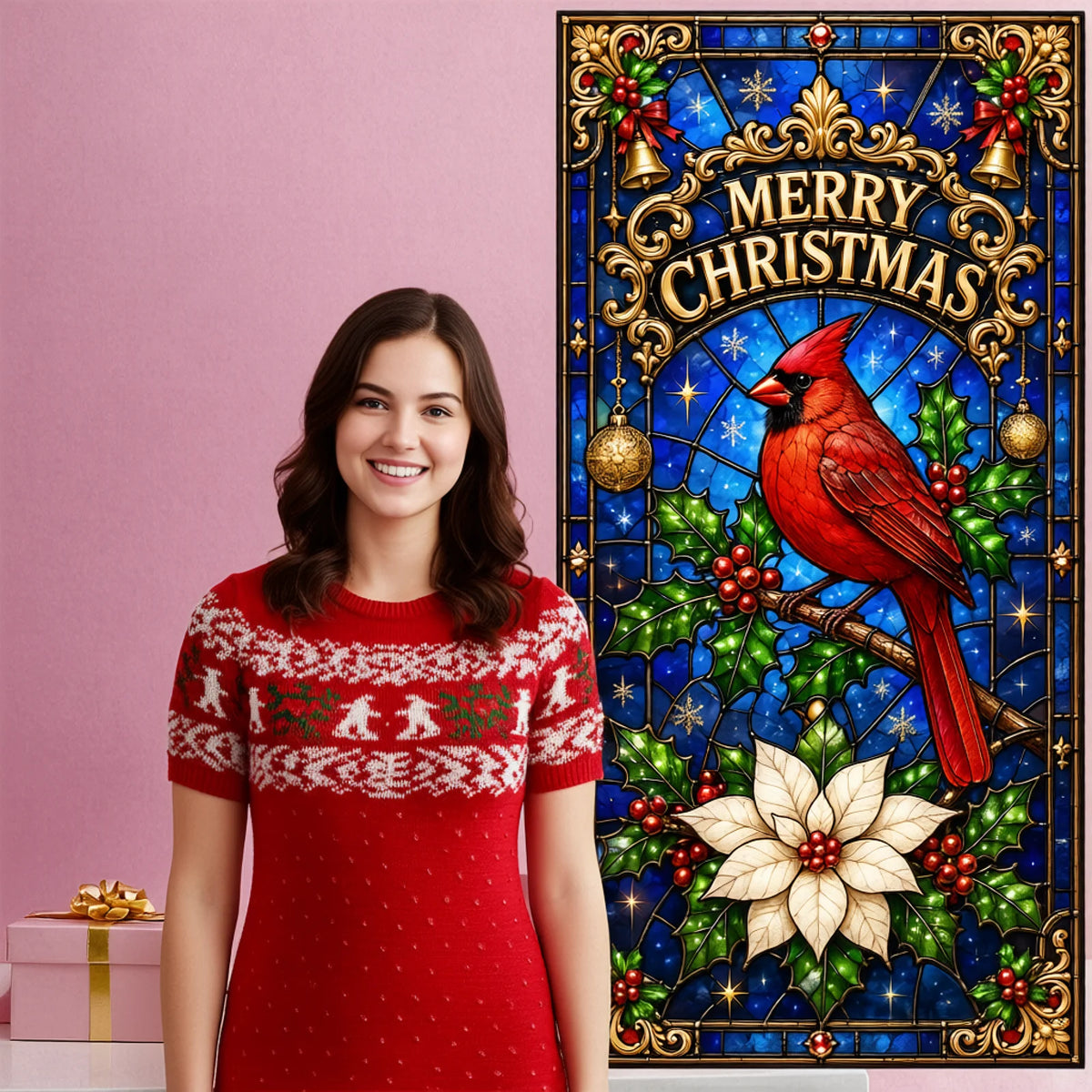 Holiday Photo Backdrop Festive Banner 180×90cm – Indoor Events