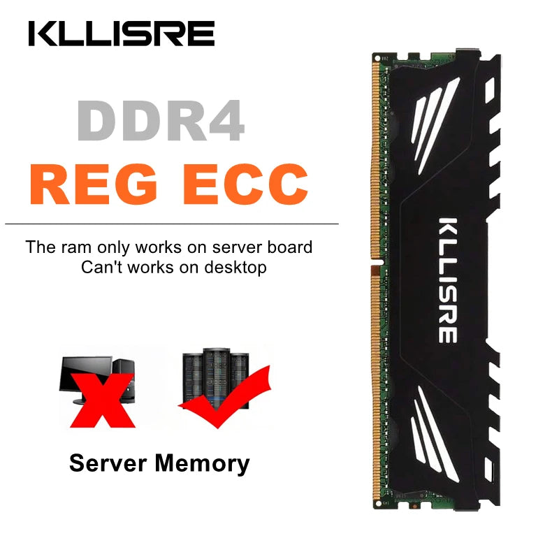 Kllisre DDR4 ECC REG Server RAM 8–64GB 2133/2400MHz