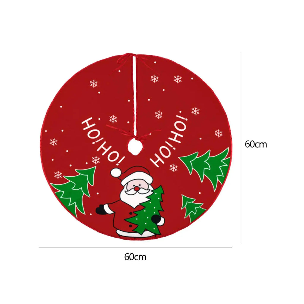 Christmas Tree Skirt Round Mat – Rustic Holiday Decor