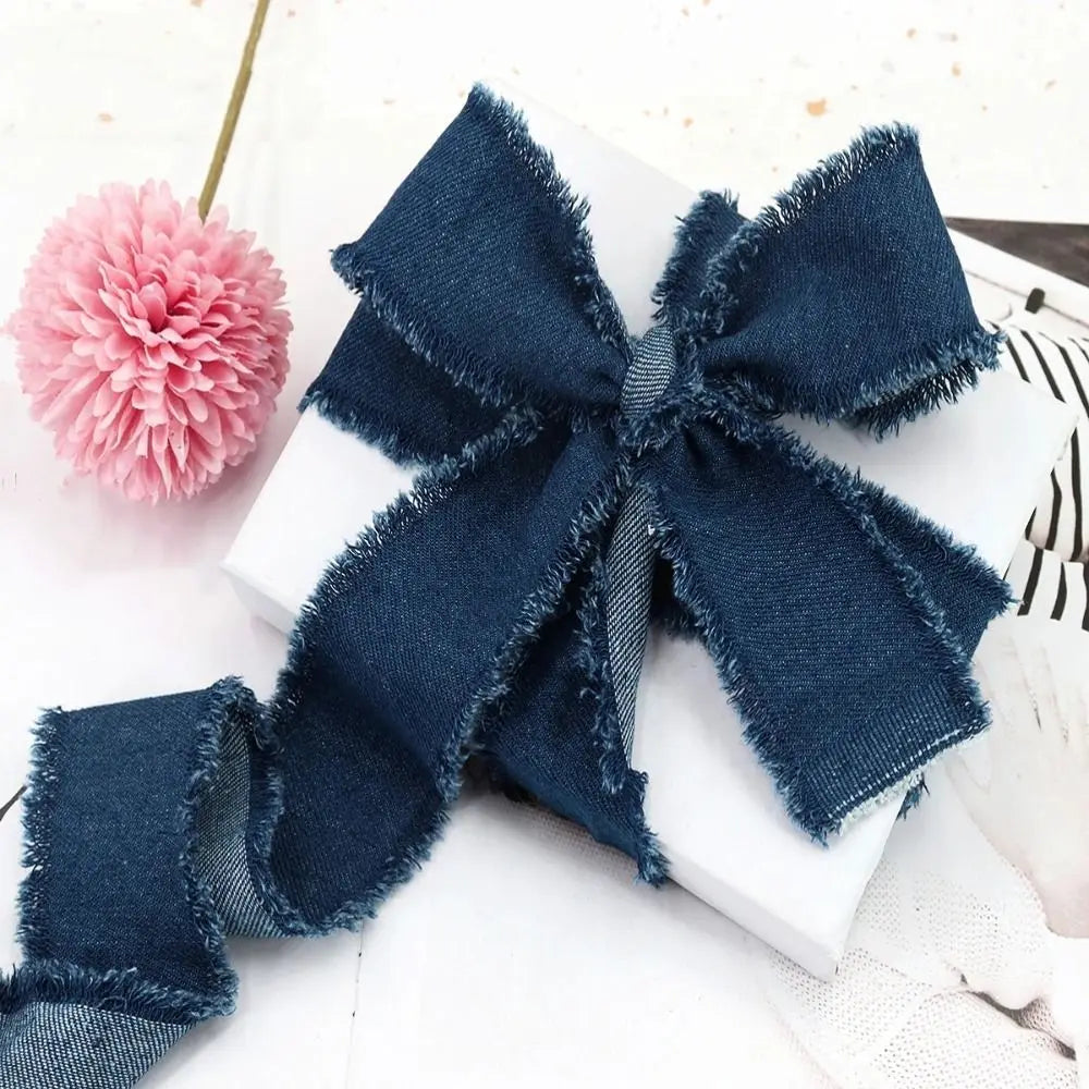 1.5 Yards Blue Denim Ribbon – DIY Hair Bows & Bridal Crafts
