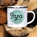 Best Dad French Print Enamel Camping Mug – Gift for Dad