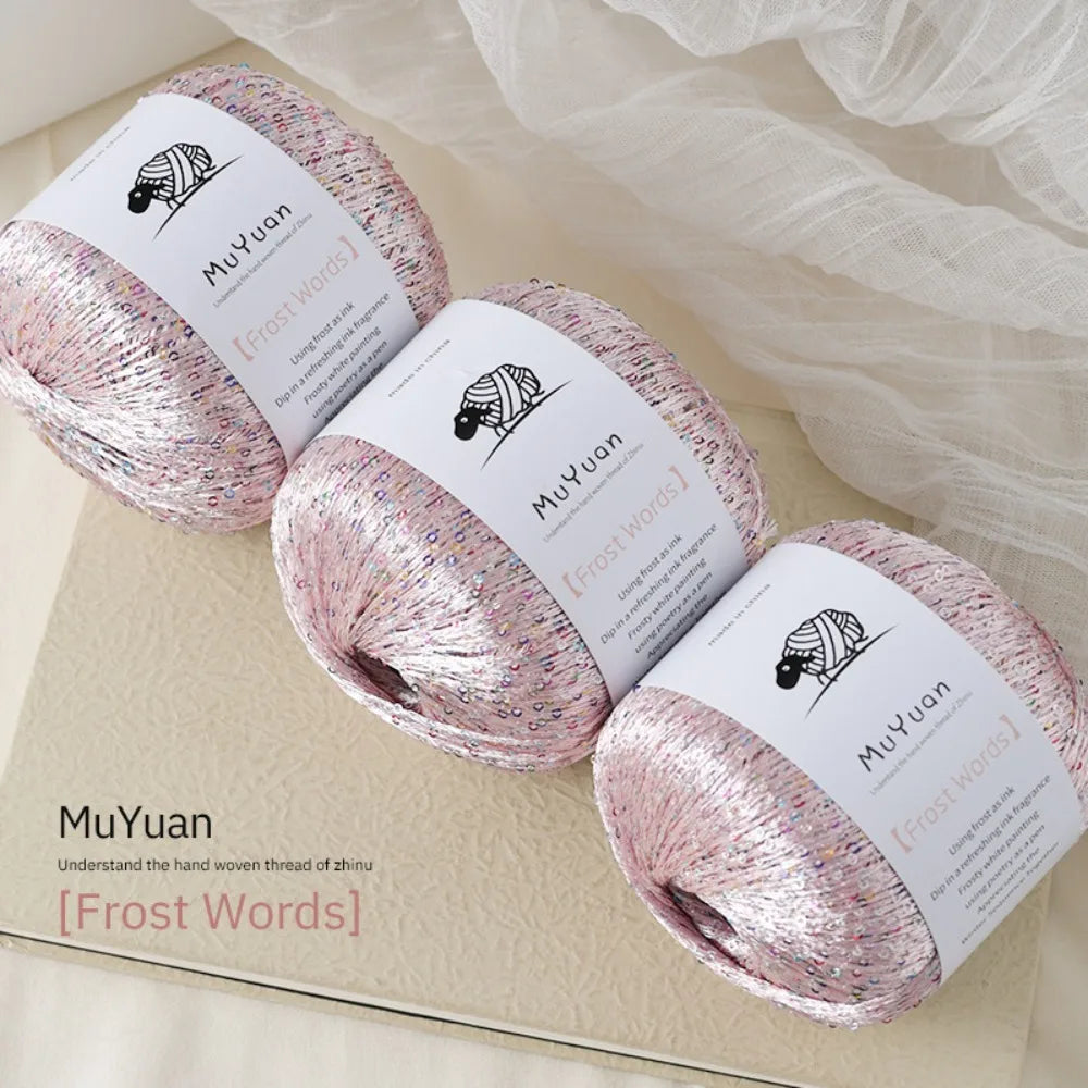Sequin Crochet Thread 50g – Nylon DIY Craft Yarn