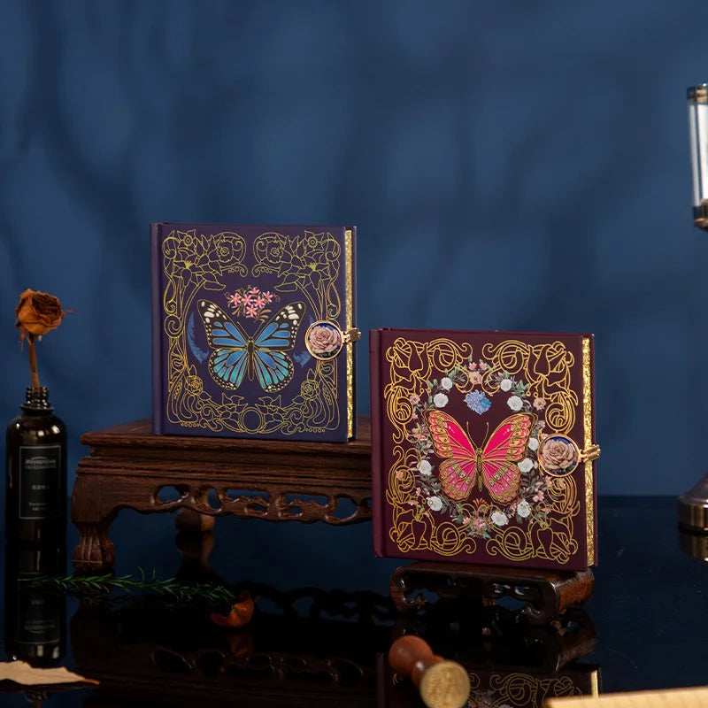 Retro Gothic Butterfly Rose Notebook | Fairy Tale Journal