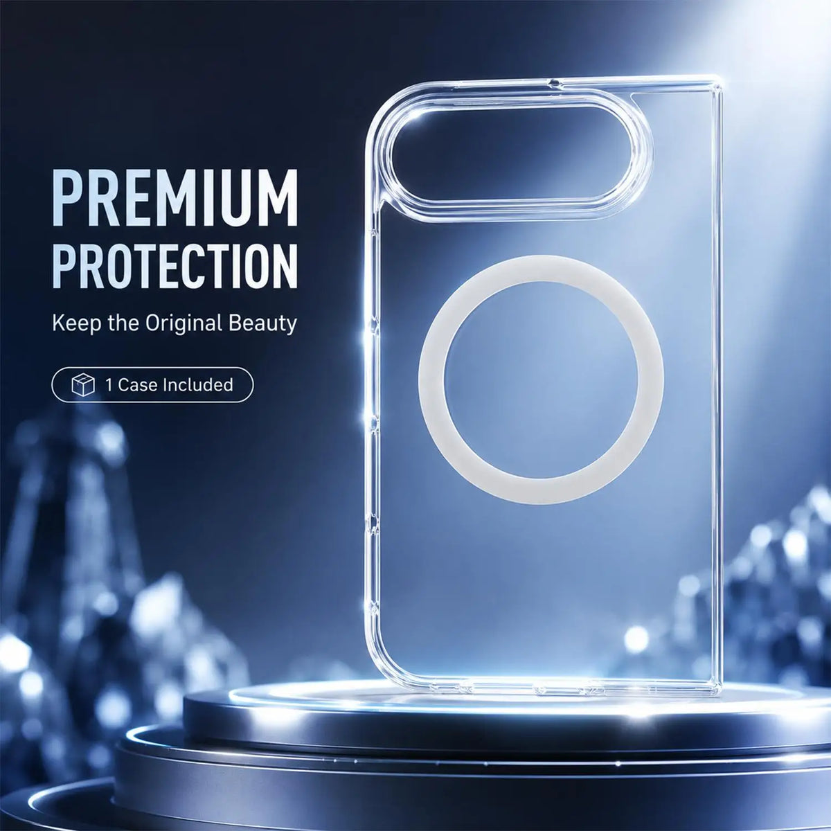 iPhone 18 Pro/Pro Max/Ultra Transparent Magnetic Hard PC Case