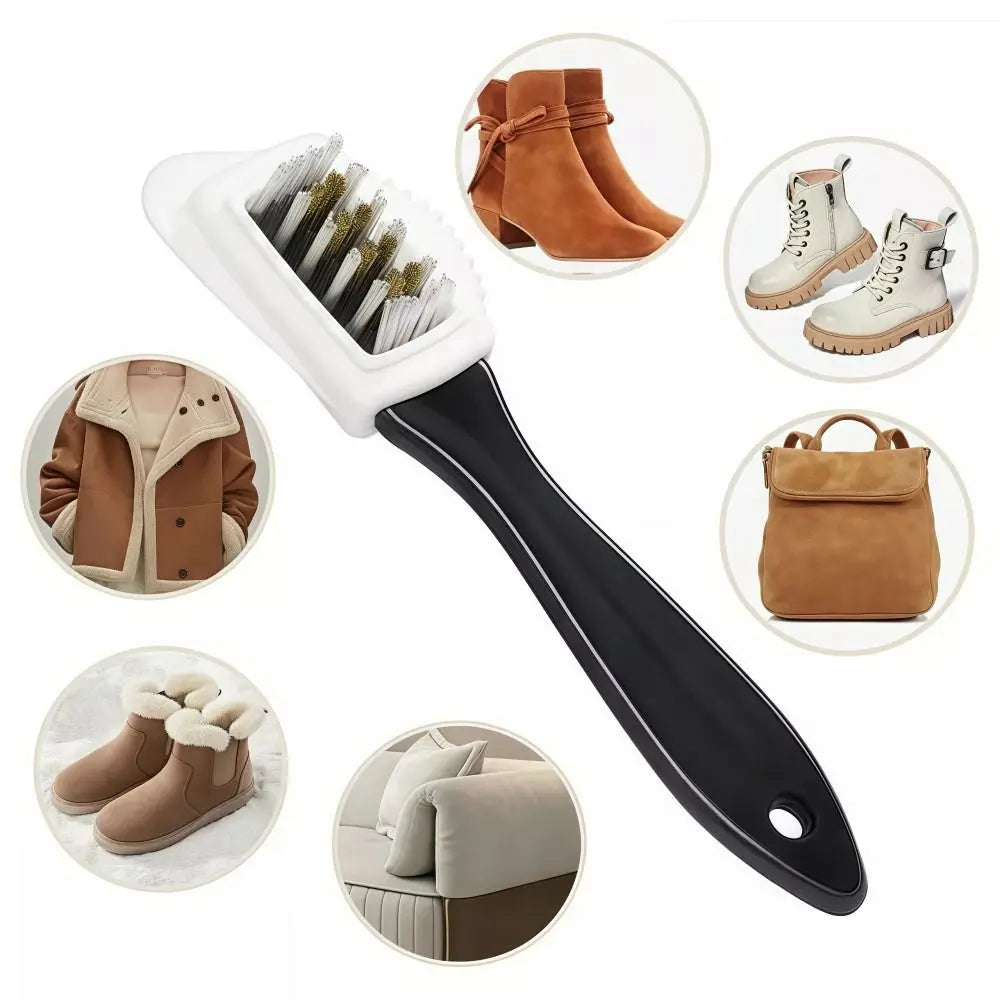 3-Piece Suede & Nubuck Shoe Cleaning Brush Kit with Eraser