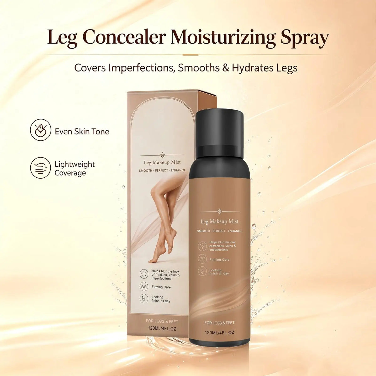 Waterproof Leg Makeup Spray – Body Concealer for Even Skin Tone