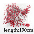 190cm Red Berry String Pendant – Christmas Tree & Party Decor