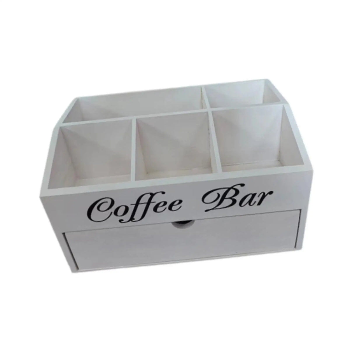 Rustic Wood Coffee Bar Organizer | Pod & Capsule Holder