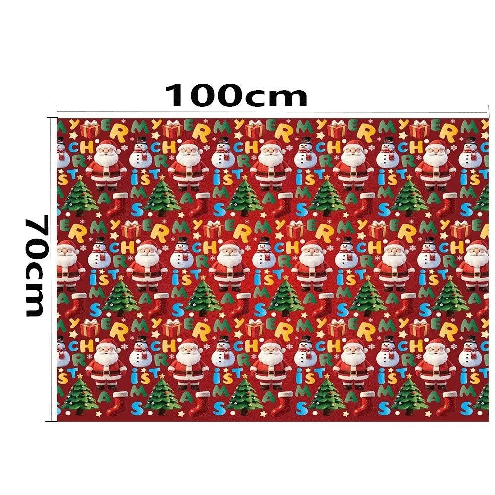 2-Pack Large Christmas Wrapping Paper Sheets – Santa & Tree
