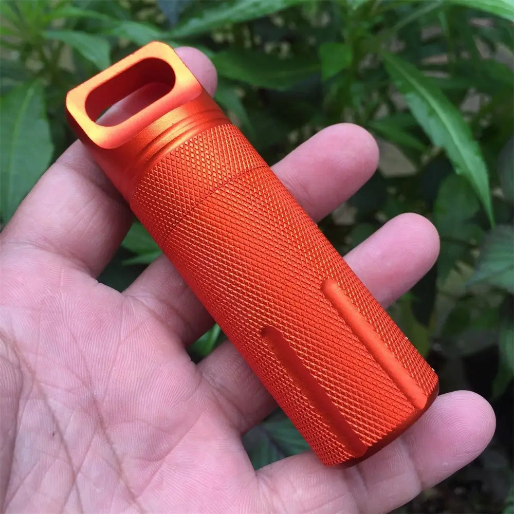 Waterproof EDC Capsule Container – Airtight Aluminum Pill Case