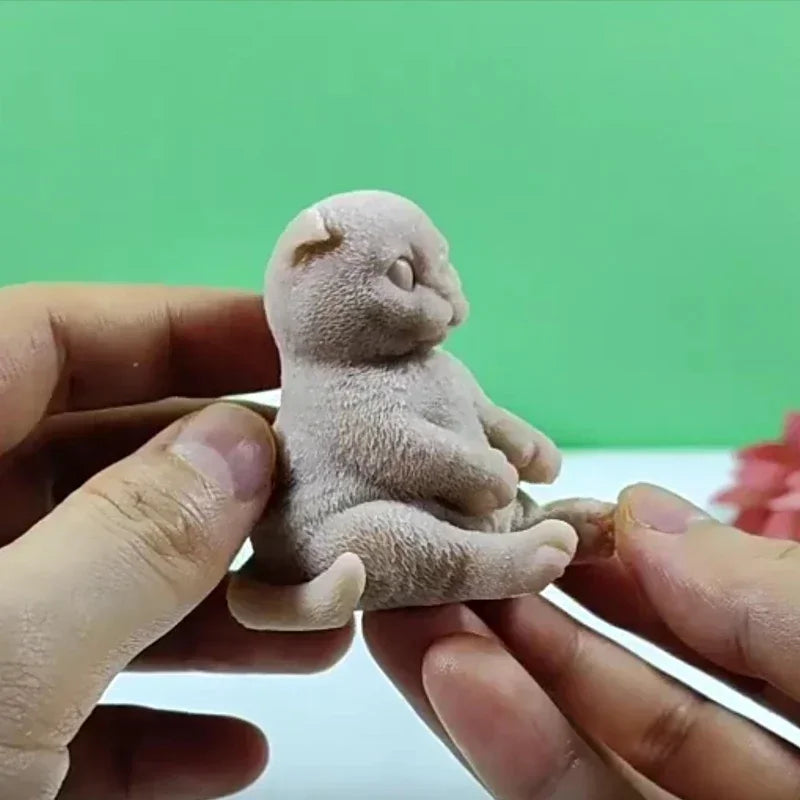 3D Seated Cat Silicone Mould – DIY Candle, Resin & Soap