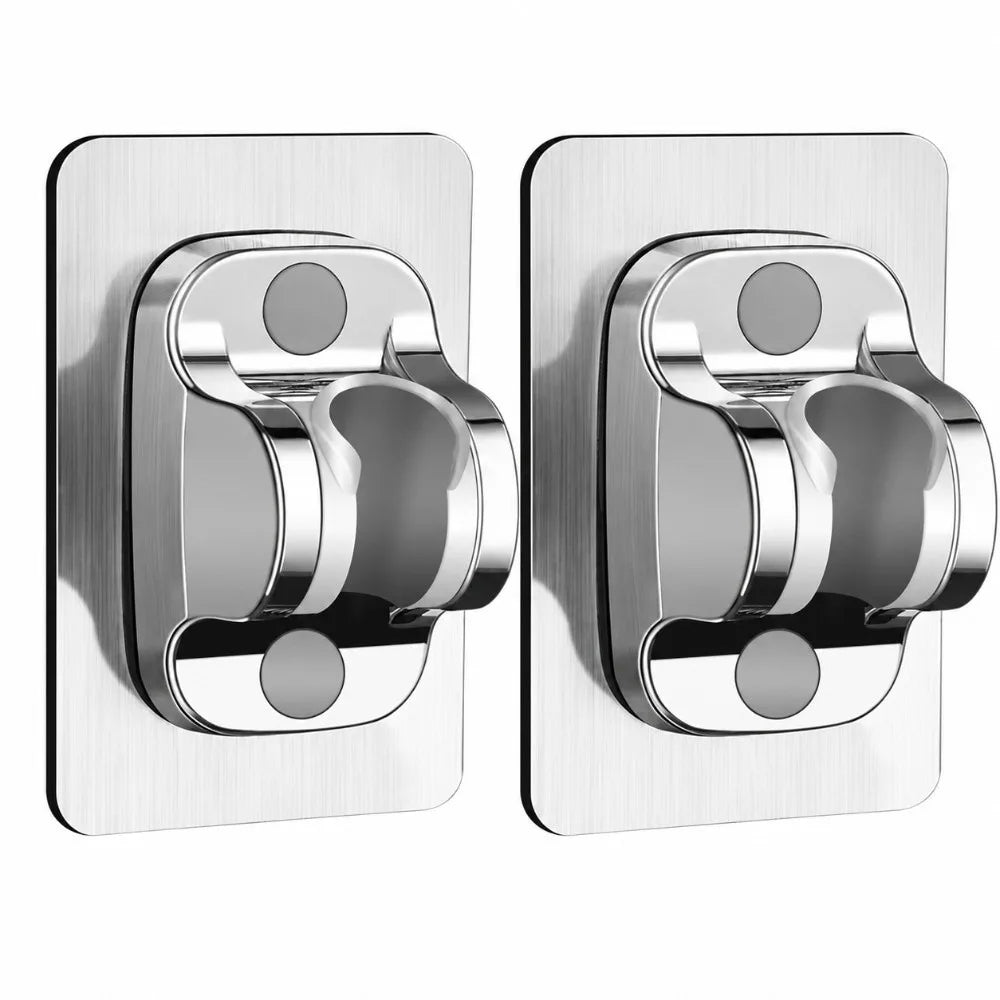 2-Pack Self-Adhesive Shower Head Holder | No-Drill Wall Mount