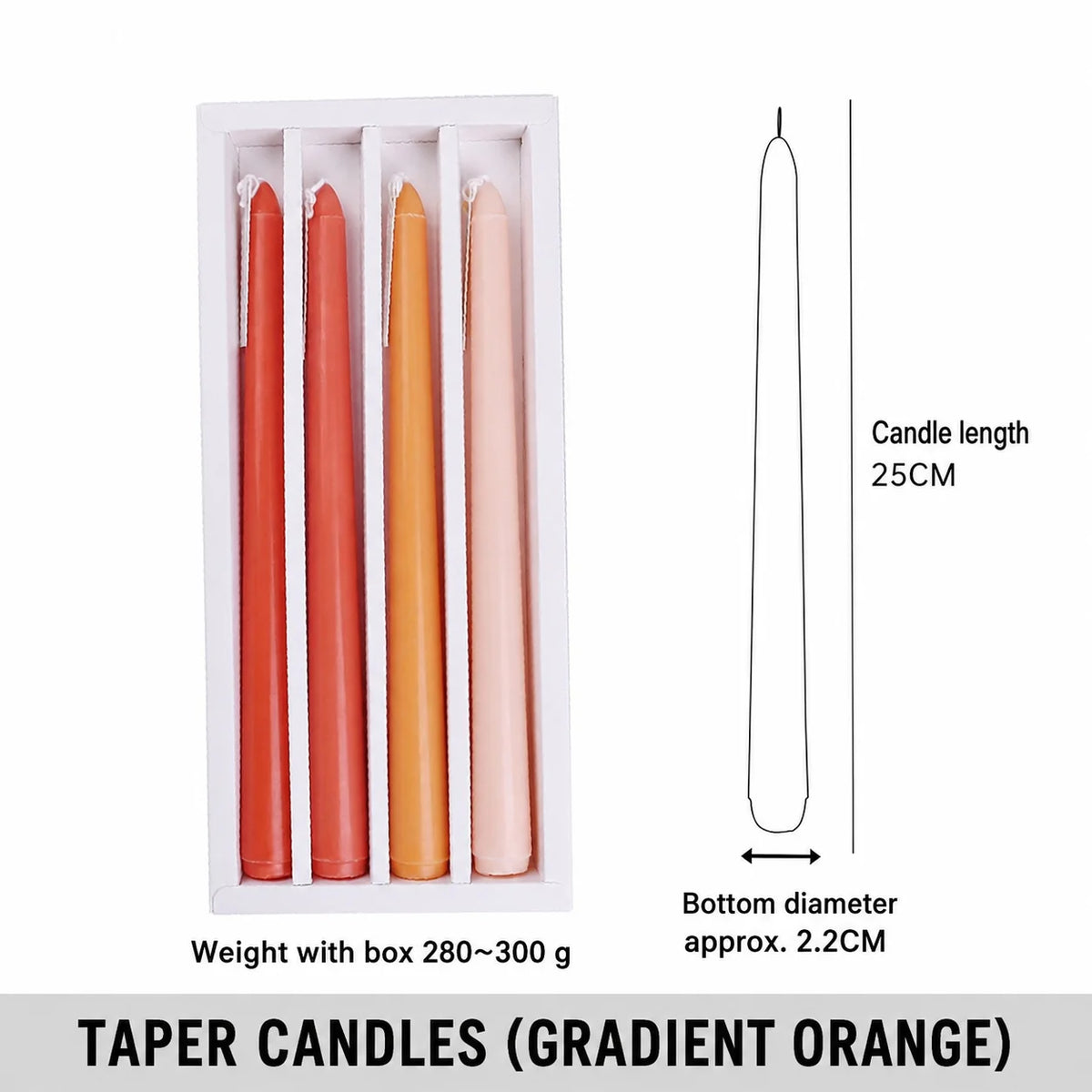 Handcrafted Scented Taper Candles 4-Pack | Holiday & Home Décor