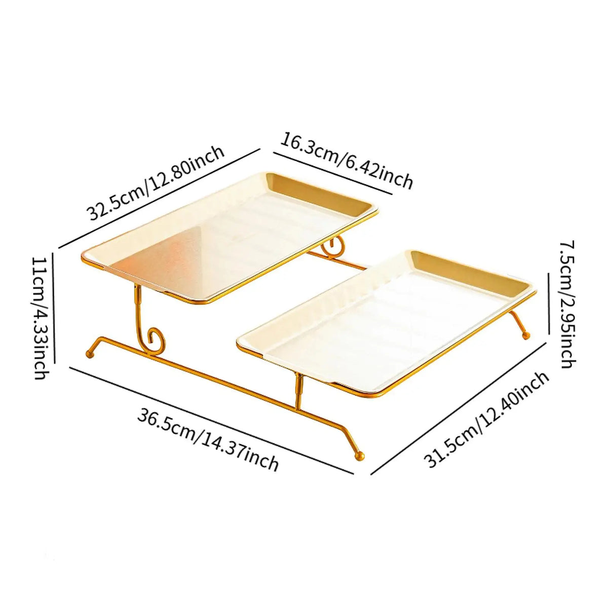 Stainless Steel Multi-Layer Fruit & Snack Display Tray