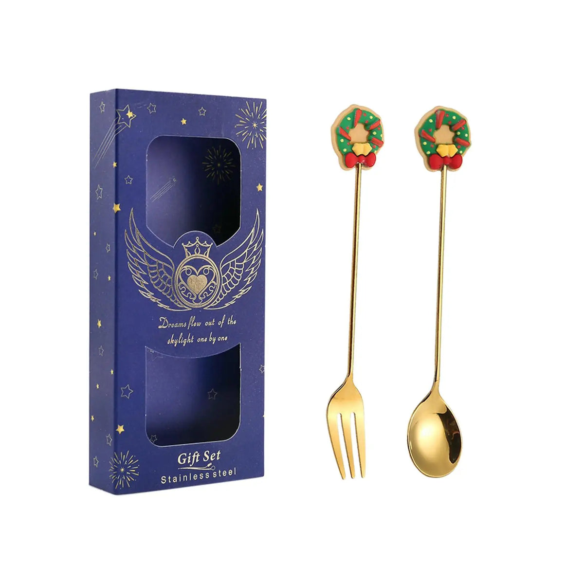 Santa Christmas Stainless Steel Cutlery Set – Spoons & Forks
