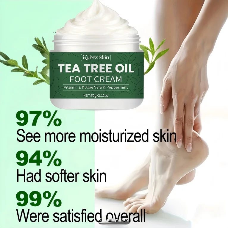 Tea Tree Oil Foot Cream 60g | Vitamin E & Aloe Vera Moisturizer