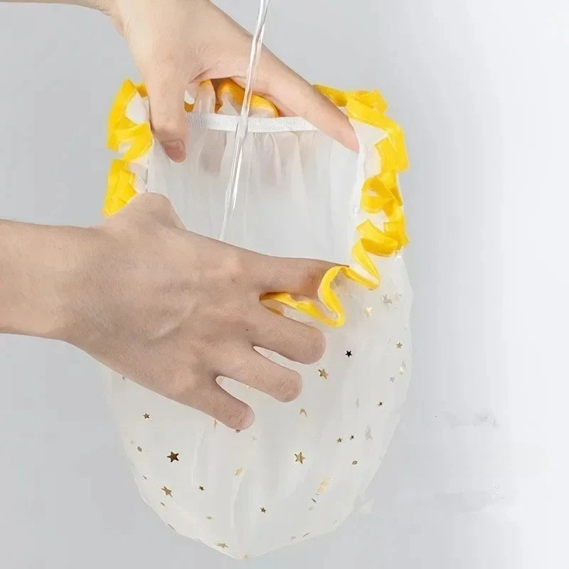 Waterproof Shower Cap – Starry Sky Print, Reusable & Elastic