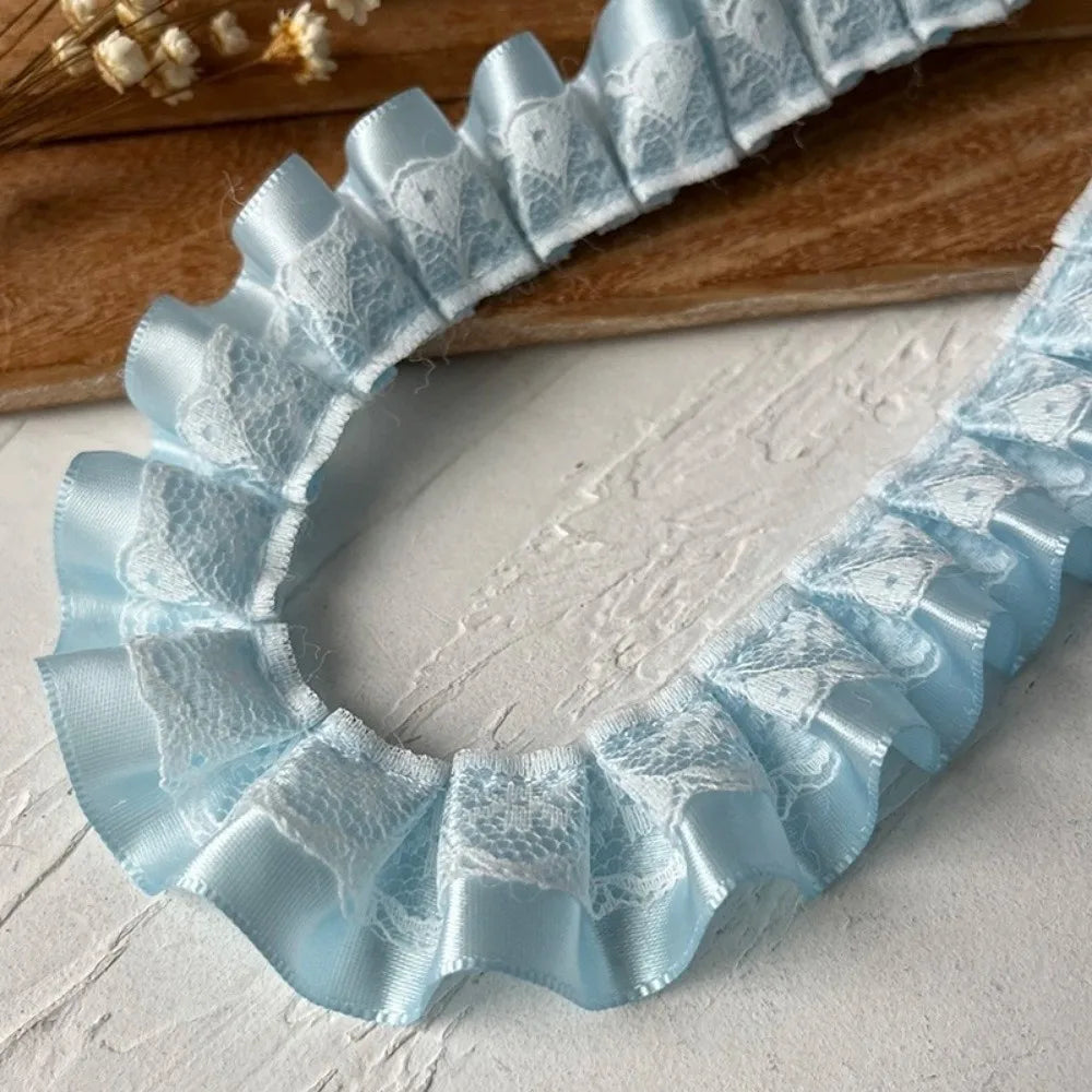3-Meter Pleated Ruffled Lace Ribbon Trim – Sewing & Crafts