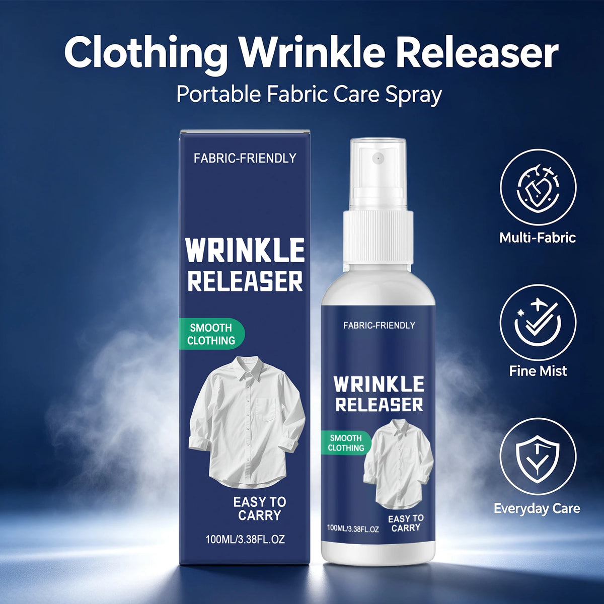 Wrinkle Release Spray – Fine Mist Fabric Smoother 100ml