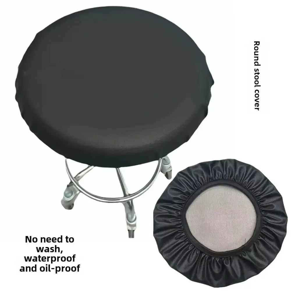PU Leather Round Chair Seat Cover – Waterproof Slipcover