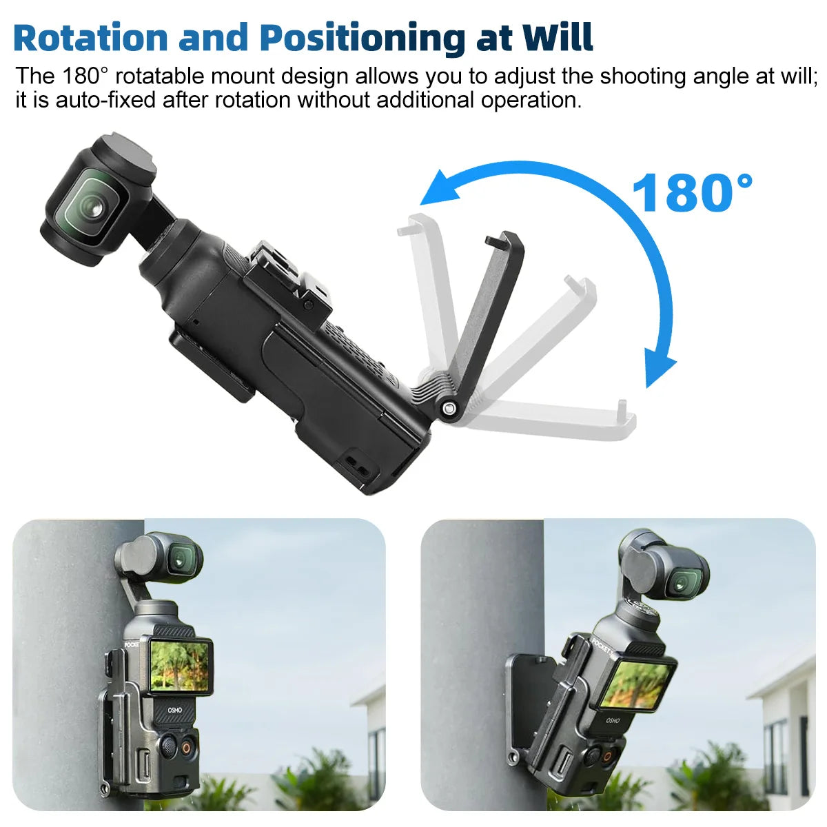 Magnetic Steering Holder & Suction Base for DJI Osmo Pocket 3