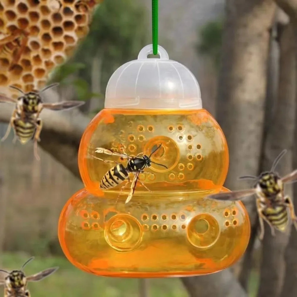 Reusable Outdoor Wasp Trap – Hanging Multi-Hole Bee Catcher