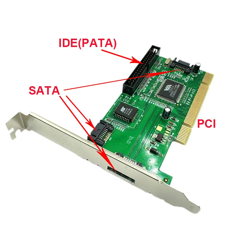 VIA6421 PCI to SATA PATA RAID Controller Card | Desktop PC
