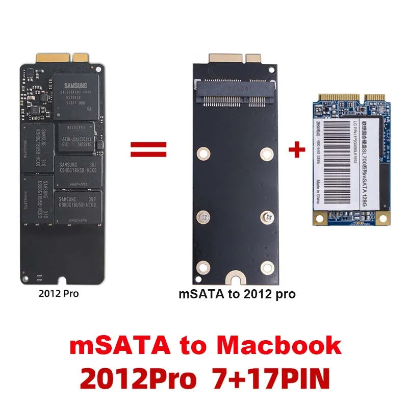 M.2 NGFF to 7+17 Pin SSD Adapter – 2012 MacBook Pro