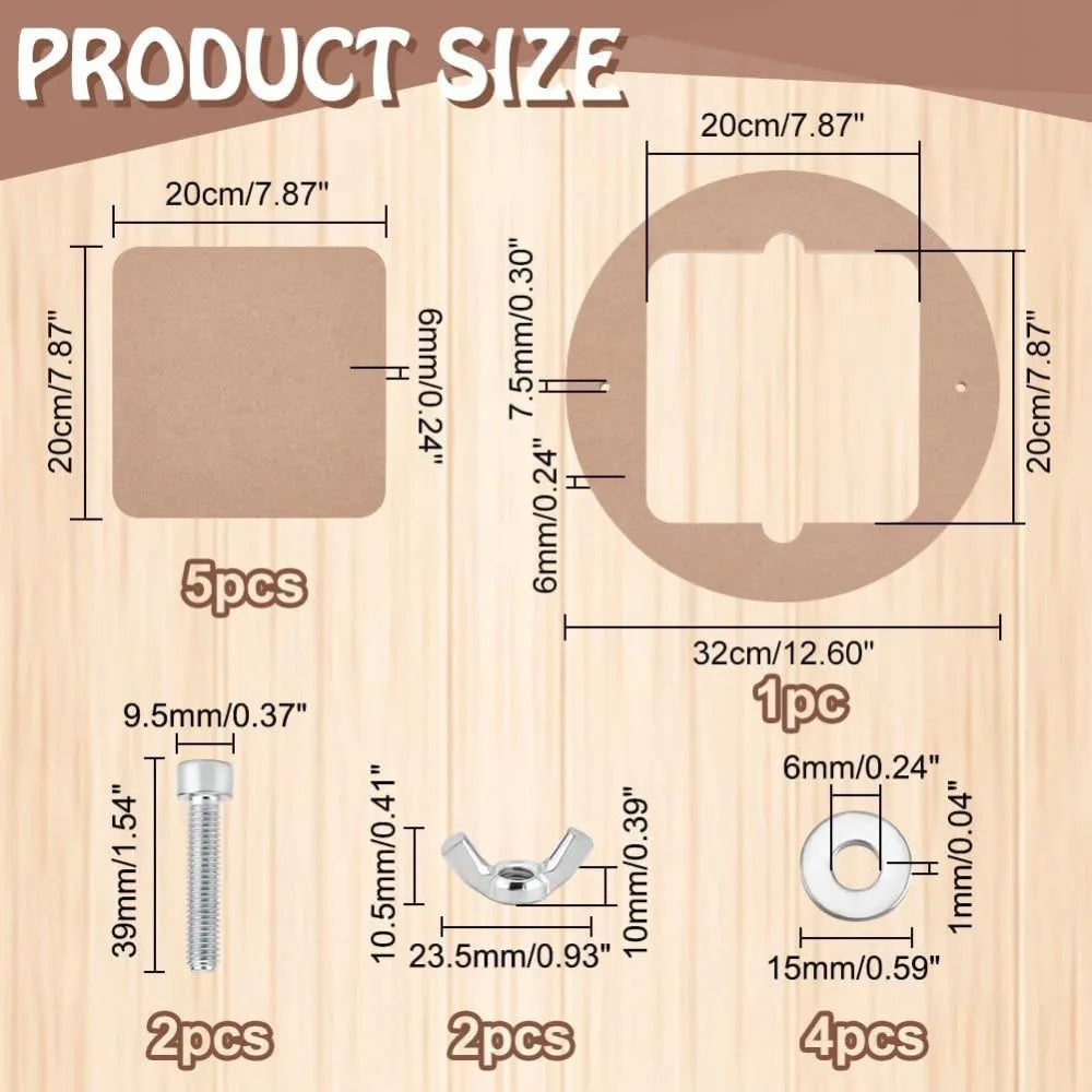 11.8" Pottery Wheel Bat Set – Round & Square Clay Throwing Bats