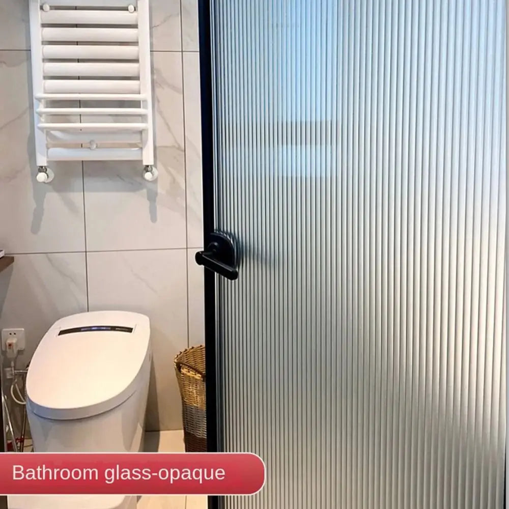 Frosted Reeded Glass Privacy Window Film – UV Blocking