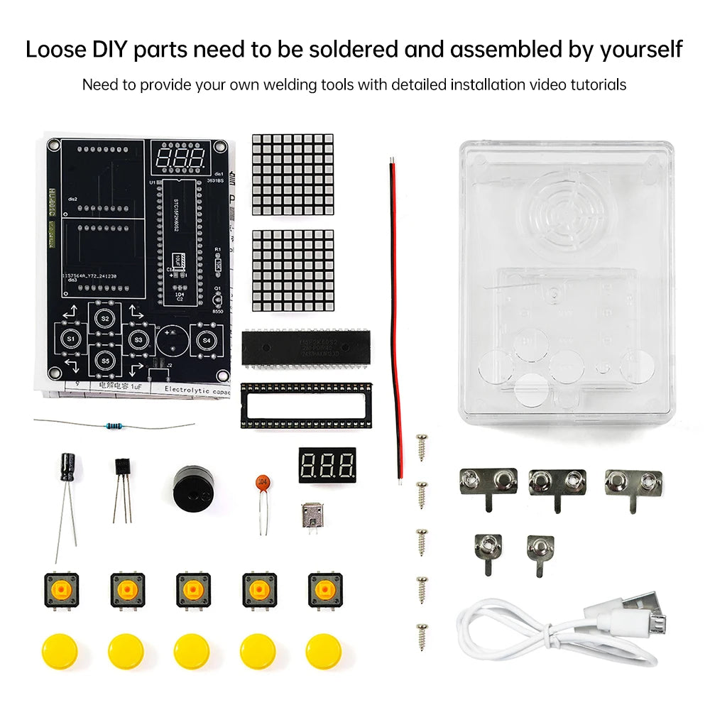 Pixel Game Console DIY Soldering Kit – ATmega51 Microcontroller