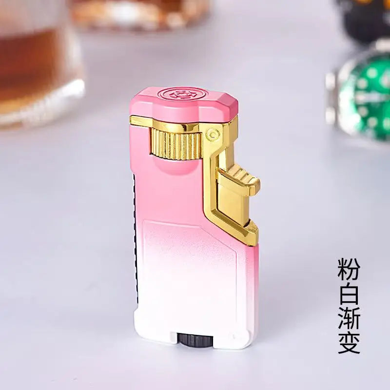 Tri-Color Flame Windproof Butane Lighter | Creative Gift