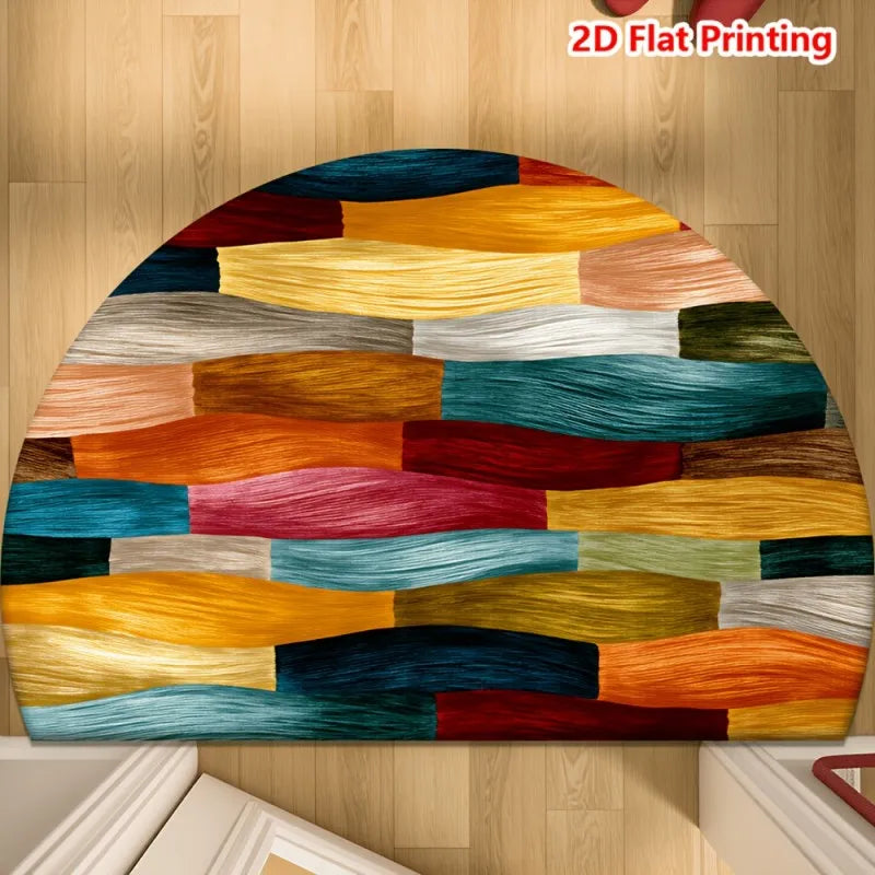 Van Gogh Half Round Doormat | Anti-Slip Entry Rug