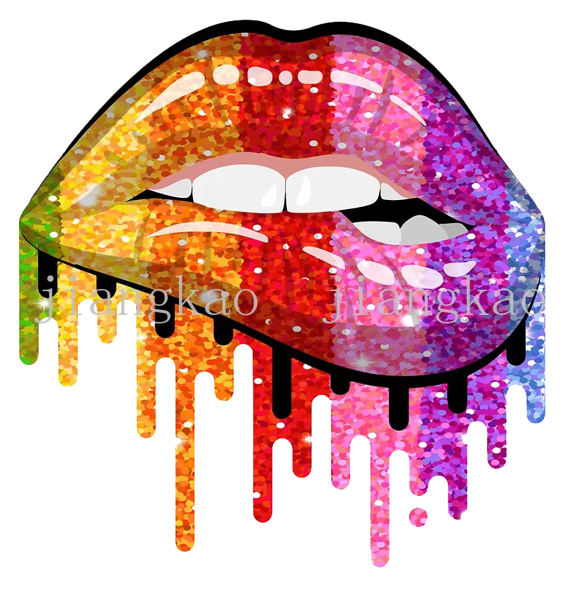 Watercolor Lip Iron-On Patches – DIY Clothes & Bag Appliqués